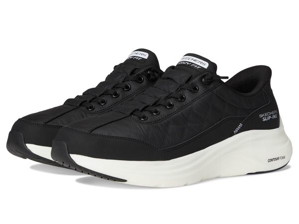 スケッチャーズ メンズ スニーカー シューズ Contour Foam Cozy Fit Hands Free Slip-In Black/White