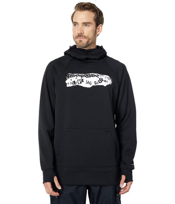 ボルコム メンズ パーカー・スウェット アウター Hydro Riding Hoodie Black 3