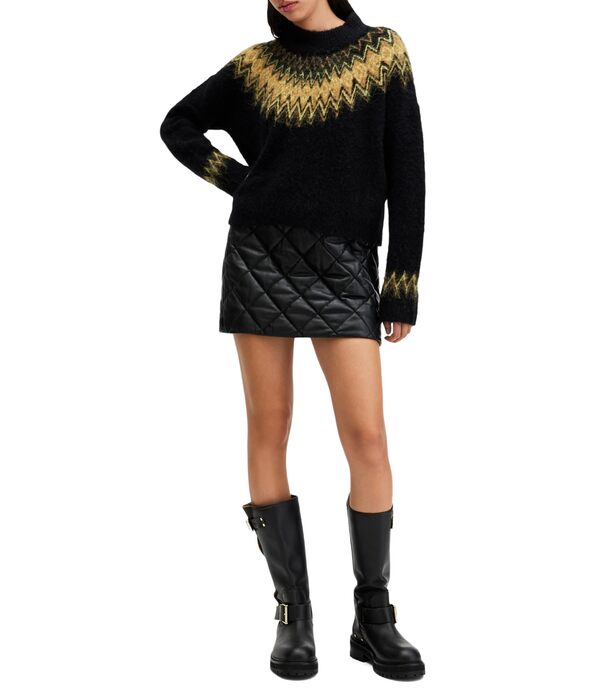 オールセインツ レディース ニット・セーター アウター Clyde Funnel Neck Blackの通販は