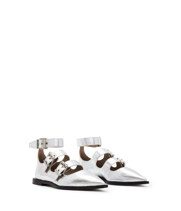 オールセインツ レディース サンダル シューズ Susan Buckle Shoe Silver