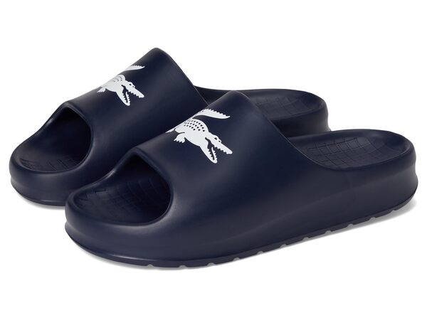 ラコステ メンズ サンダル シューズ Serve Slide 2.0 Navy/White Croc