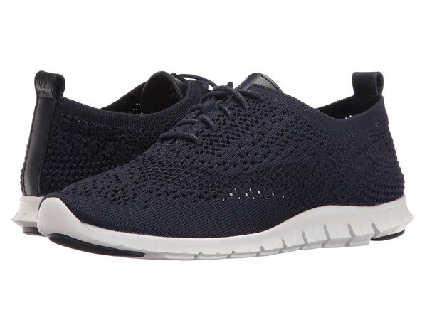 コールハーン レディース オックスフォード シューズ Zerogrand Stitchlite Oxford Marine Blue Knit/Leather/Optic White