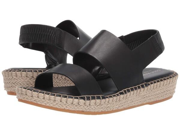 コールハーン レディース サンダル シューズ Cloudfeel Espadrille Sandal Black Leather/Natural Jute/Gum