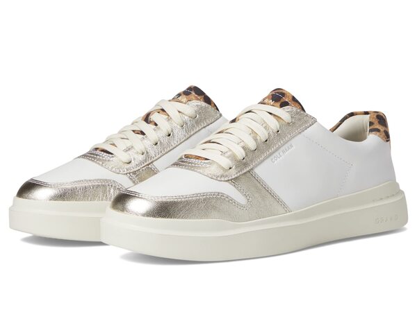 コールハーン レディース スニーカー シューズ Grandpro Rally Court Sneaker White/Gold/Leopardの通販は