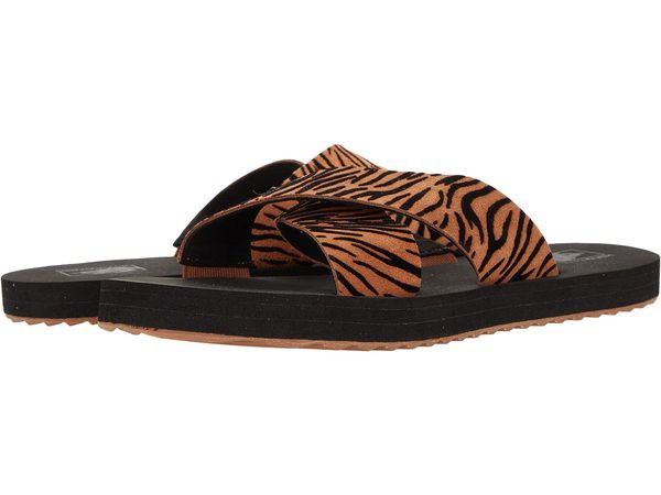 バンズ レディース サンダル シューズ Cross Strap (Animal Stripes) Multi/Black