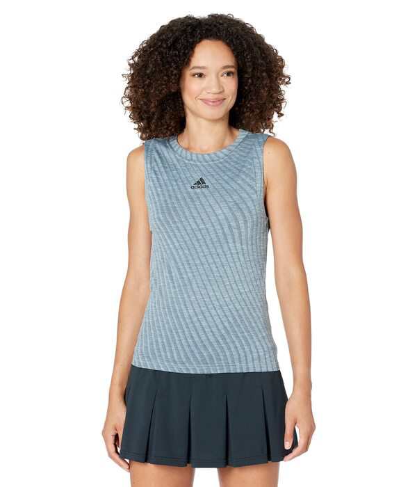 アディダス レディース シャツ トップス Tennis Match Tank Top Almost Blue/Grey Five