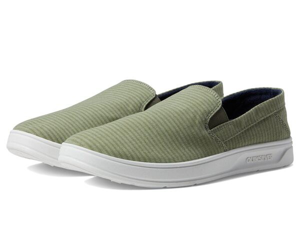 クイックシルバー メンズ スニーカー シューズ Harbor Wharf Slip-On Green 1