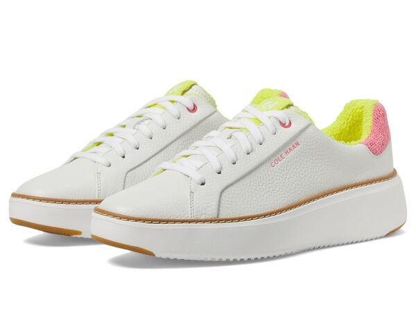 コールハーン レディース スニーカー シューズ Grandpro Topspin Sneaker White Tumbled Leather