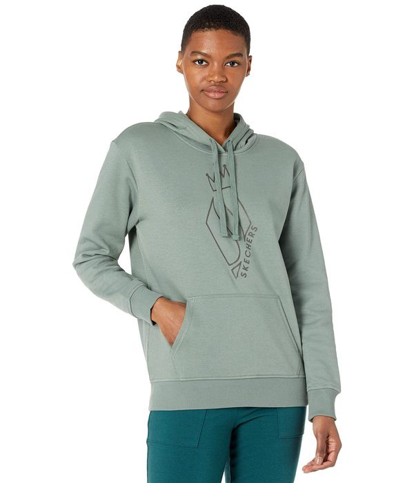 スケッチャーズ レディース パーカー・スウェット アウター Gunmetal Diamond Crown Hoodie Laurel Wreathの通販は