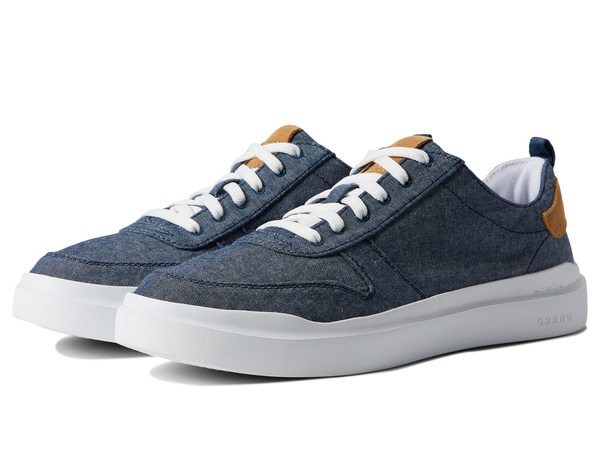 コールハーン レディース スニーカー シューズ Grandpro Rally Canvas Court Chambray/CH Farro Suede/Optic Whiteの通販は