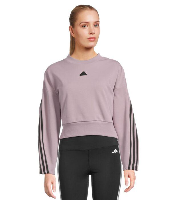 アディダス adidas Future Icons 3-Stripes Sweatshirt レディース パーカー スウェット Preloved Fi adidas Future Icons 3-Stripes Full Zip Hoodie (Womens