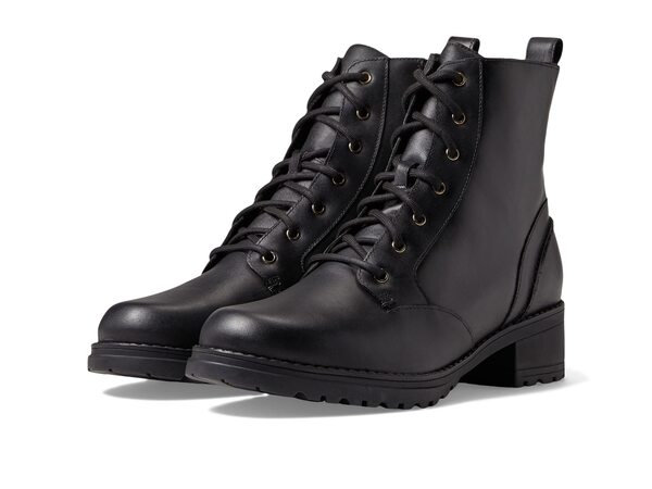コールハーン レディース ブーツ・レインブーツ シューズ Camea Waterproof Combat Boot Black Waterproof Leather