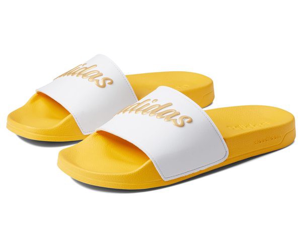 アディダス レディース サンダル シューズ Adilette Shower White/Gold Metallic/Bold Gold