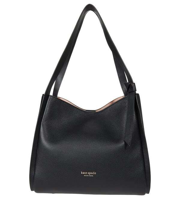 ケイトスペード レディース ハンドバッグ バッグ Katy Textured Leather Convertible Saddle Bag Black