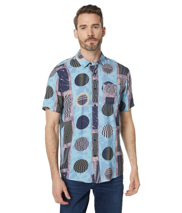 ボルコム メンズ シャツ トップス Stone Pegs S/S Woven Ashley Blueの通販は