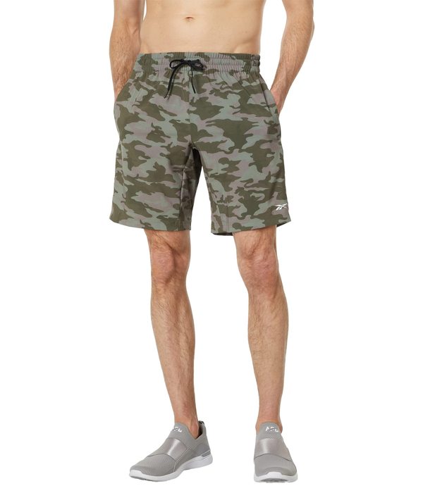リーボック メンズ ハーフパンツ・ショーツ ボトムス Workout Ready Camo All Over Print Shorts Army Greenの通販は