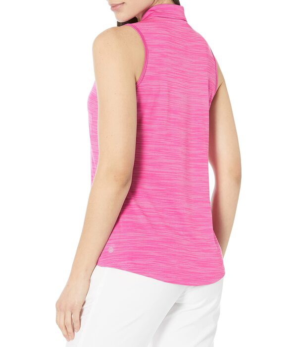 アディダス レディース シャツ トップス Space Dye Sleeveless Polo Lucid Fuchsia