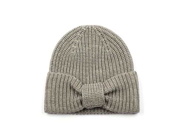 ケイトスペード レディース 帽子 アクセサリー Metallic Bow Beanie Heather Gray