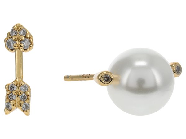 ケイトスペード レディース ピアス・イヤリング アクセサリー Love Game Arrow Asymmetrical Studs Earrings Cream/Goldの通販は 8,583円