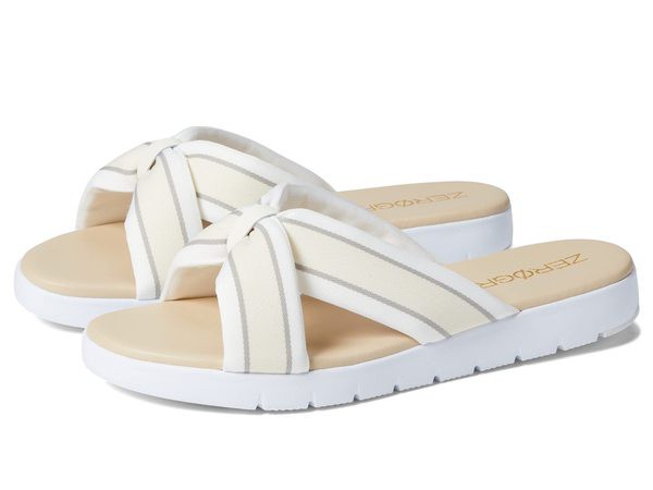 コールハーン レディース サンダル シューズ Zerogrand Flat Knotted Slide Sandal Optic White/Birch