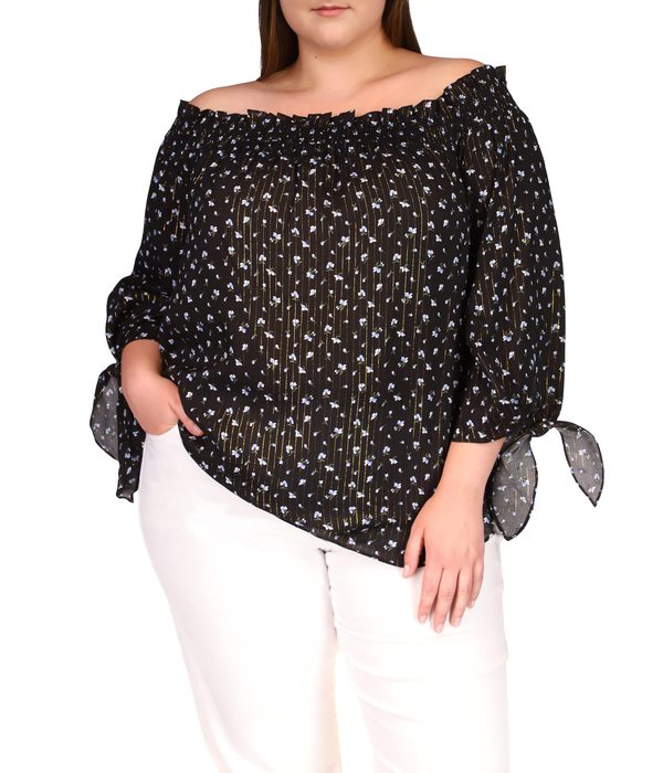 マイケルコース レディース シャツ トップス Plus Size Off Shoulder Top Khakiの通販は
