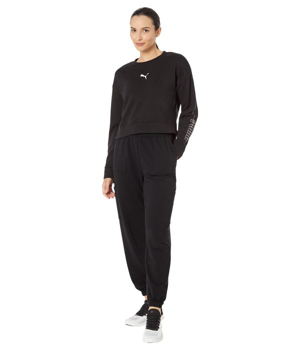 プーマ PUMA Neon Dreaming High-Low Crew レディース パーカー スウェット Cotton Black プーマ レディース パーカー・スウェット アウター Neon