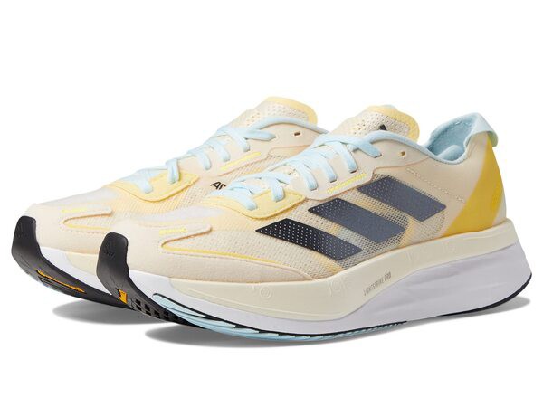 アディダス レディース スニーカー シューズ Adizero Boston 11 Ecru Tint/Night Metallic/Beam Yellow