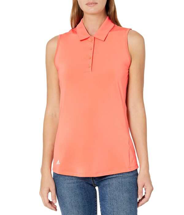 アディダス レディース シャツ トップス Ultimate365 Solid Sleeveless Polo Shirt Coral Fusion