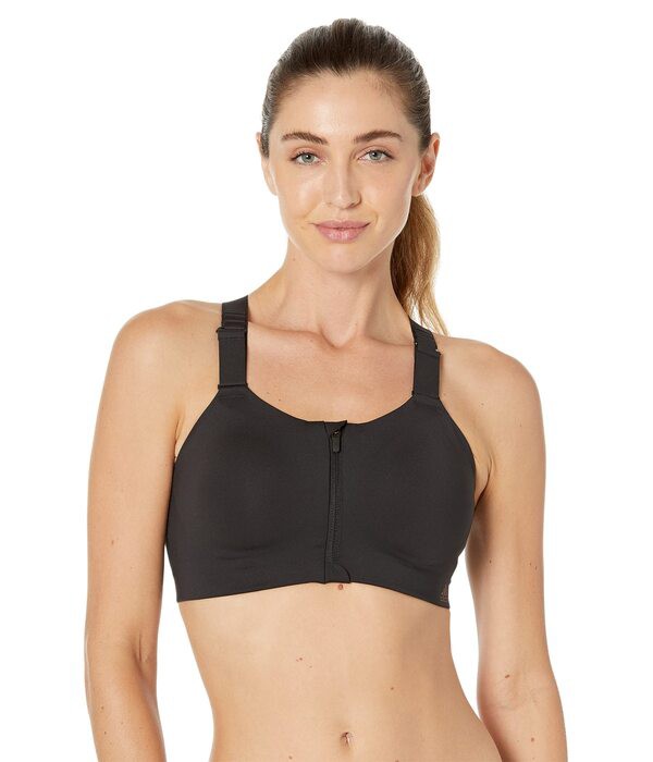 アディダス レディース ブラジャー アンダーウェア Tailored Impact Luxe Training High Support Zip Bra Black/White