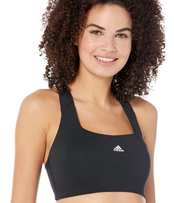 アディダス レディース ブラジャー アンダーウェア PowerImpact Training Medium Support Bra Black/White