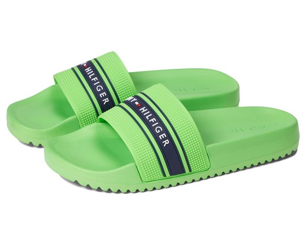 トミー ヒルフィガー メンズ サンダル シューズ Respo Neon Green/TH Navyビーチサンダル