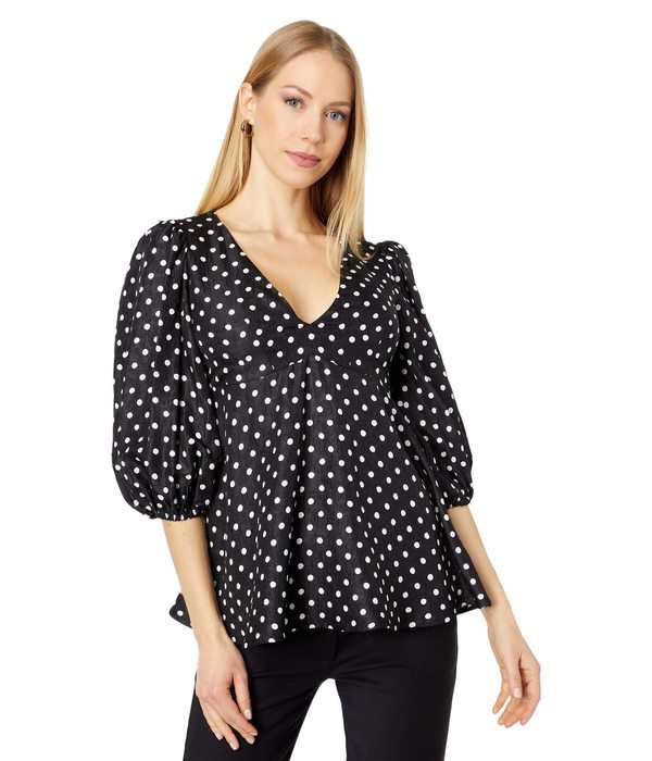 ケイトスペード レディース シャツ トップス Harmony Dot Clique Top Black