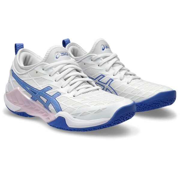 アシックス レディース スニーカー シューズ Blast FF 3 Volleyball Shoe White/Sapphireの通販は
