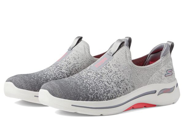 スケッチャーズ レディース スニーカー シューズ Go Walk Arch Fit - Lunar Views Gray/Coralの通販は