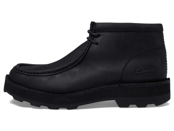 クラークス メンズ ブーツ・レインブーツ シューズ Corston Wally Waterproof Black Leather Waterproof