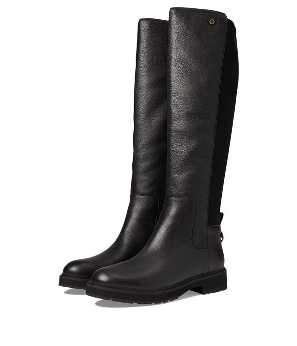 コールハーン レディース ブーツ・レインブーツ シューズ Waterproof Greenwich Tall Boot Black Leather/Stretch Black