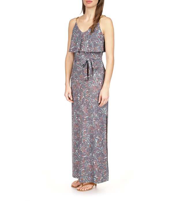 マイケルコース レディース ワンピース トップス Paisley Chain Flutter Maxi Dress Sangria