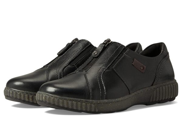 クラークス レディース スニーカー シューズ Magnolia Zip Black Leather 1