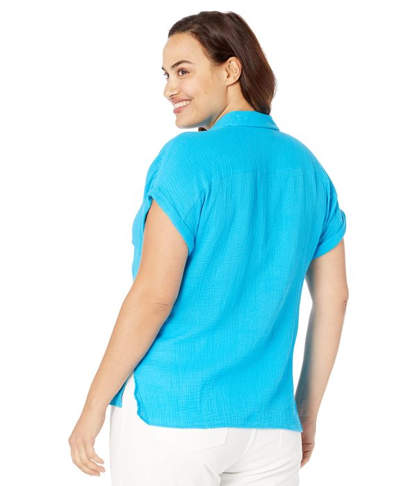 カルバン・クライン   Button Front Camp Shirt レディース シャツ トップス Ocean カルバンクライン レディース シャツ トップス Button Front