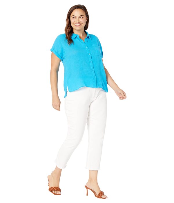 カルバン・クライン   Button Front Camp Shirt レディース シャツ トップス Ocean カルバンクライン レディース シャツ トップス Button Front