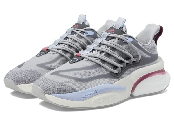 アディダス レディース スニーカー シューズ Alphaboost V1 Grey/Pink Strata/Blue Dawnの通販は