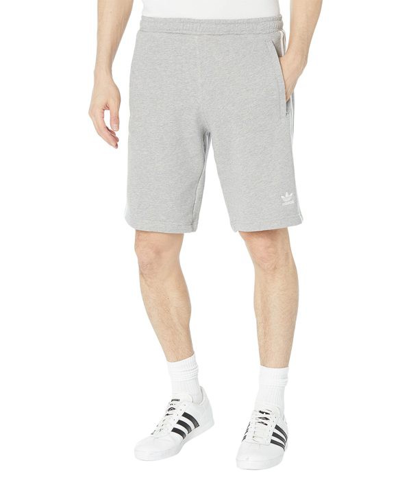 アディダス メンズ ハーフパンツ・ショーツ ボトムス 3-Stripes Sweatshorts Medium Grey Heather