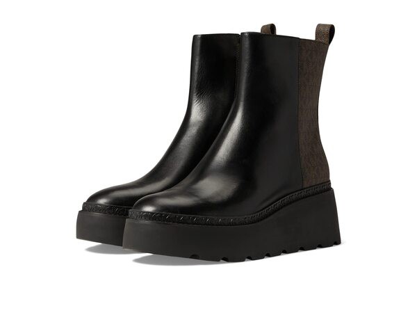 マイケルコース レディース ブーツ・レインブーツ シューズ Geller Wedge Bootie Black/Brown