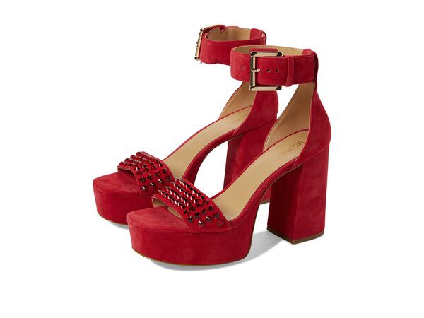 マイケルコース レディース ヒール シューズ Tara Platform Sandal Crimson