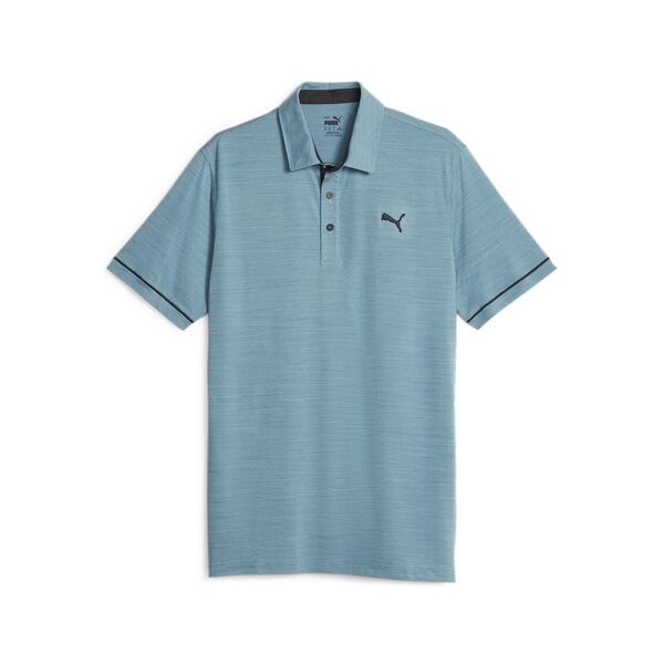 プーマ メンズ シャツ トップス Cloudspun Haystack Polo Bold Blue Heather/Puma Black Heatherの通販は