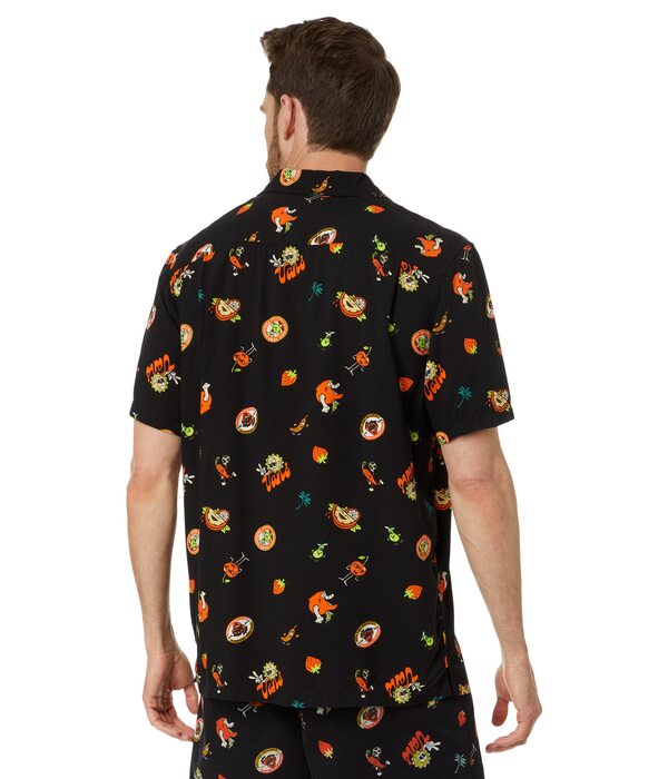 バンズ メンズ シャツ トップス Stickers Short Sleeve Woven Blackの通販は