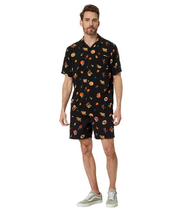 バンズ メンズ シャツ トップス Stickers Short Sleeve Woven Blackの通販は