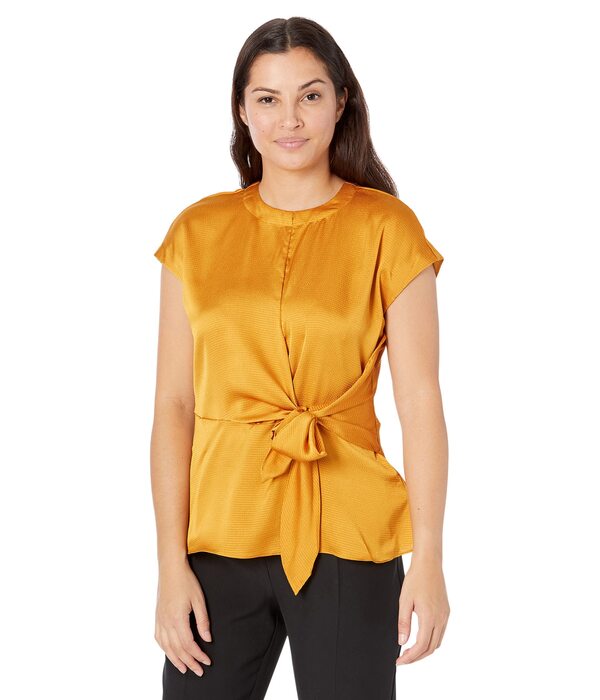 マイケルコース レディース シャツ トップス Short Sleeve Wrap Top Marigoldの通販は