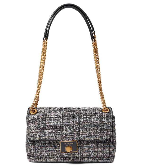 ケイトスペード レディース ハンドバッグ バッグ Evelyn Tweed Medium Convertible Shoulder Bag Black Multi