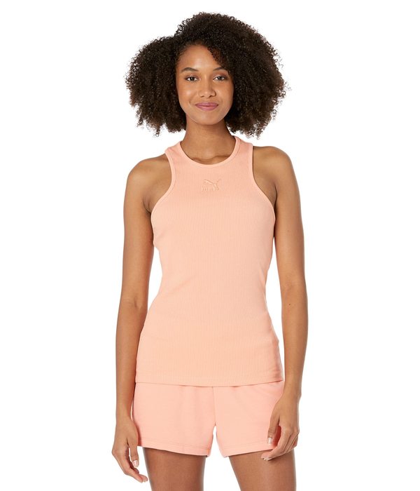 プーマ レディース シャツ トップス Classics Ribbed Tank Peach Pinkの通販は 6,980円